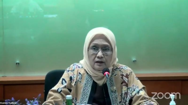 Ketua Bidang Rekrutmen Hakim KY Siti Nurdjanah (tangkapan layar)