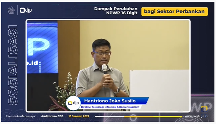 Direktur Teknologi Informasi dan Komunikasi DJP, Hantriono Joko Susilo (tangkapan layar)