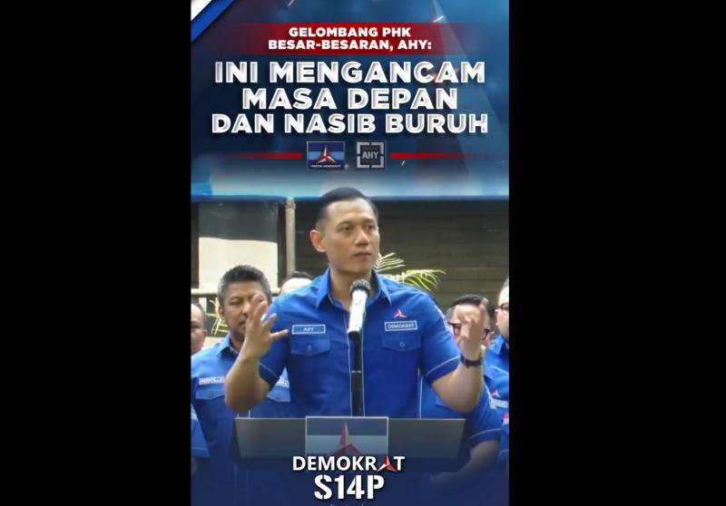 Tangkapan layar pidato Agus Harimurti Yudhoyono