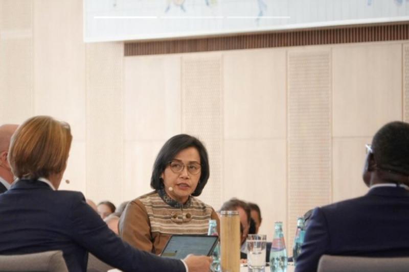 Menteri Keuangan (Menkeu) Sri Mulyani Indrawati hadir dalam acara Berlin Global Dialogue 2023, Kamis (28/9). - Foto Kemenkeu